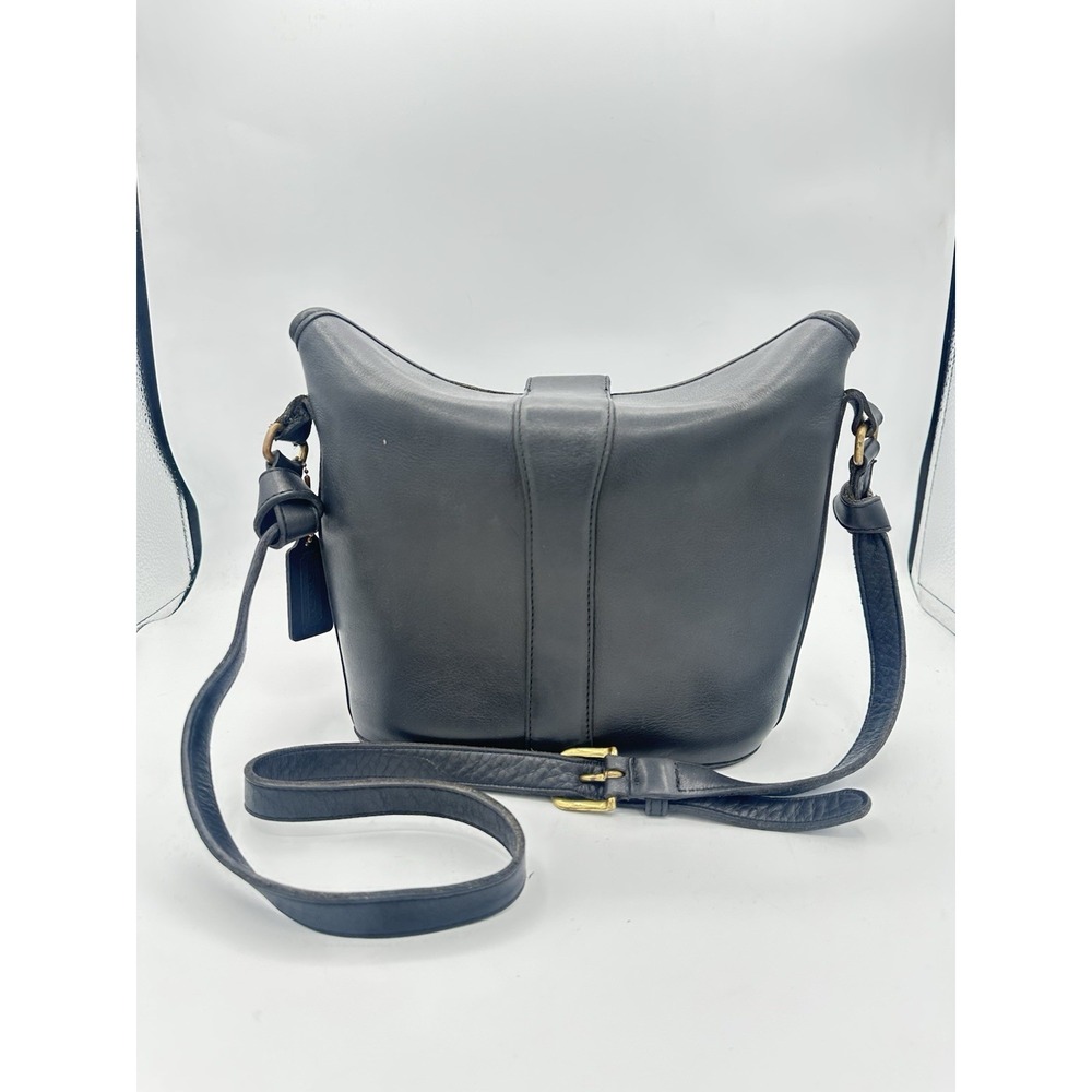 Vintage Coach 9948 "Nottingham Bag" /Binocular Bag, Black – Made in USA 1995 - Picture 2 of 9